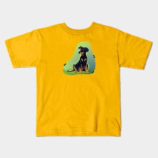 Natural Ears Doberman Kids T-Shirt